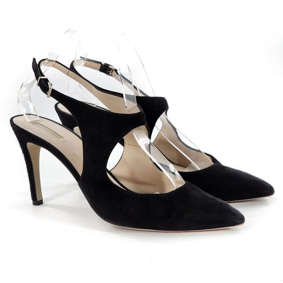 GIORGIO ARMANI Pumps Suede Leather Ankle Strap Heels - Picture 3 of 12